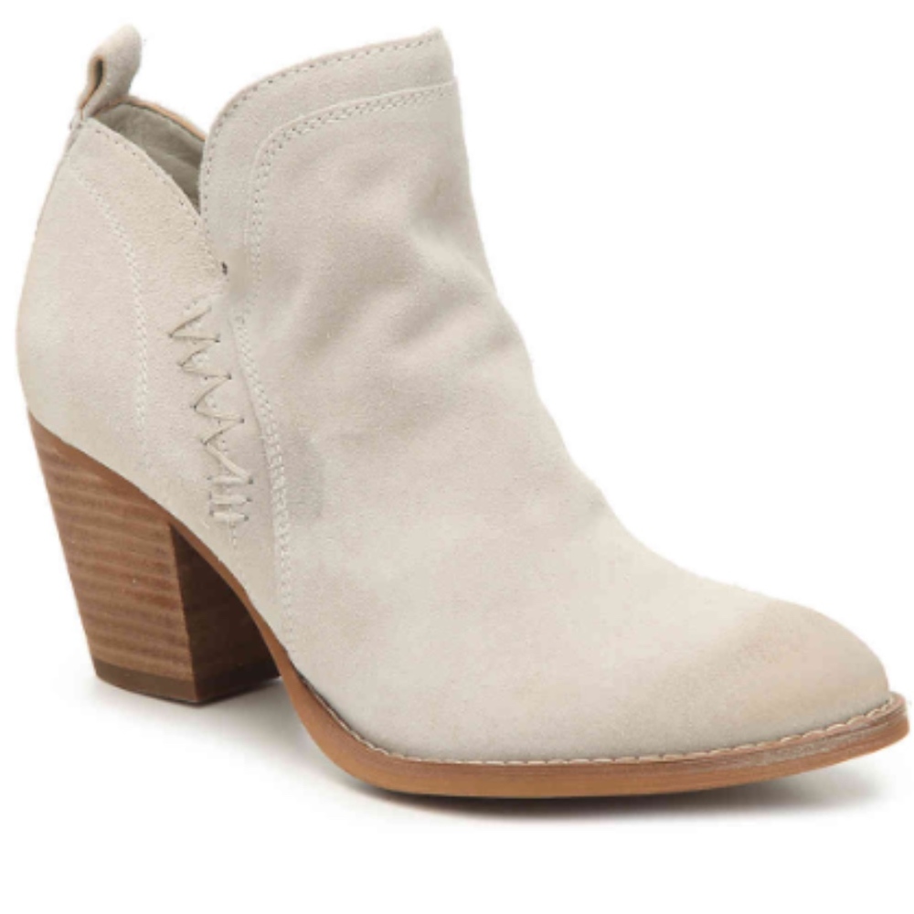 Sam Edelman Mathia Bootie White Beige Size 6.5
